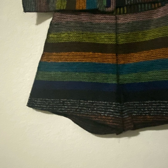 N/Nicholas Textured Horizontal Multicolor Striped Knit Belted Retro Shorts Sz 4 - Picture 5 of 13